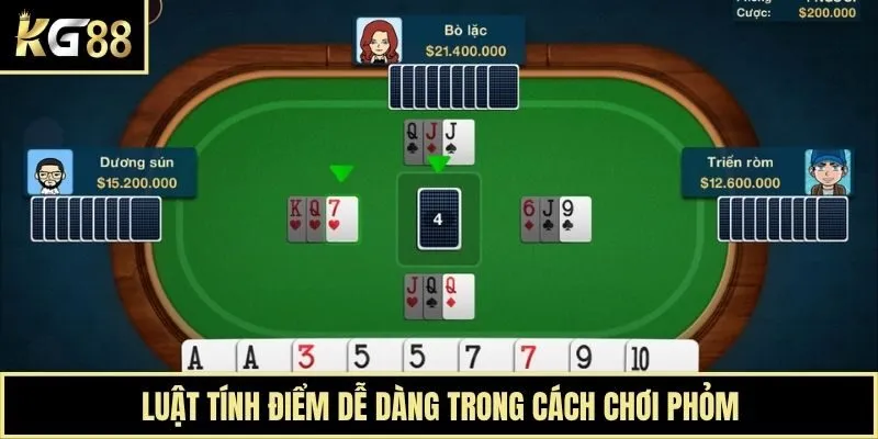 Luật tính điểm dễ dàng trong cách chơi Phỏm